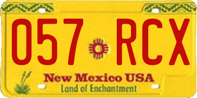 NM license plate 057RCX