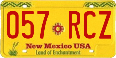 NM license plate 057RCZ