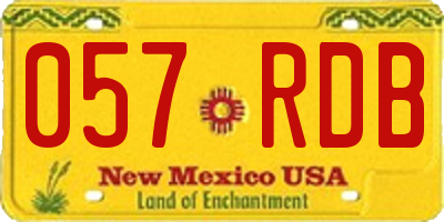 NM license plate 057RDB