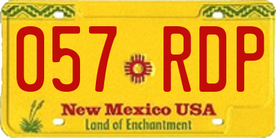 NM license plate 057RDP