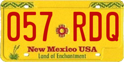 NM license plate 057RDQ