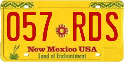 NM license plate 057RDS