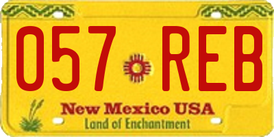 NM license plate 057REB