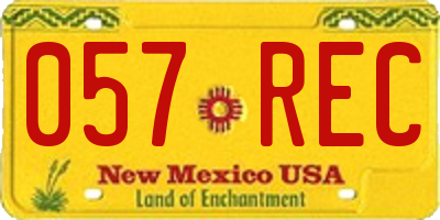 NM license plate 057REC