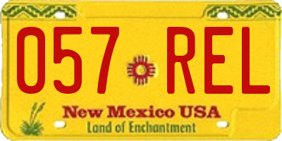 NM license plate 057REL