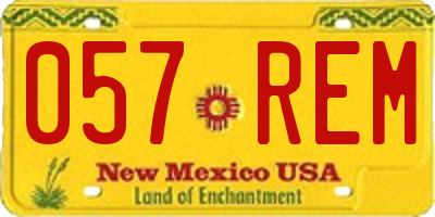 NM license plate 057REM