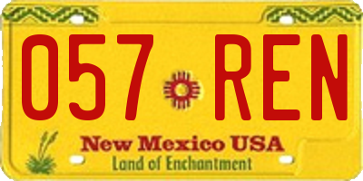 NM license plate 057REN