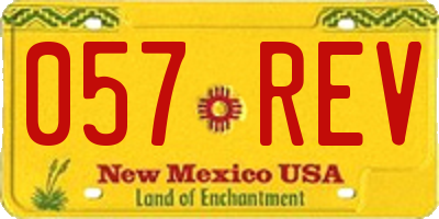 NM license plate 057REV