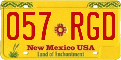NM license plate 057RGD