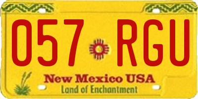 NM license plate 057RGU