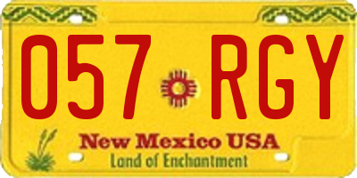 NM license plate 057RGY