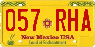 NM license plate 057RHA