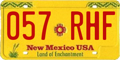 NM license plate 057RHF