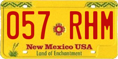NM license plate 057RHM