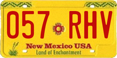 NM license plate 057RHV