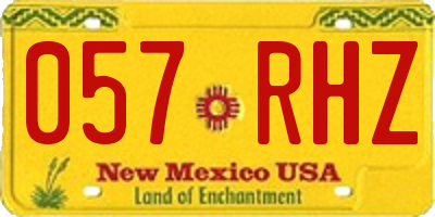 NM license plate 057RHZ