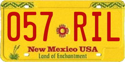 NM license plate 057RIL