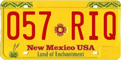 NM license plate 057RIQ