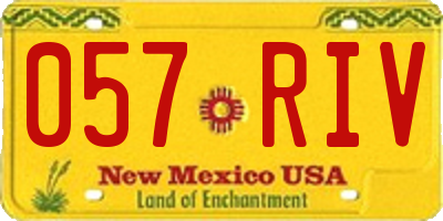 NM license plate 057RIV