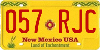 NM license plate 057RJC