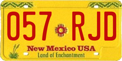 NM license plate 057RJD