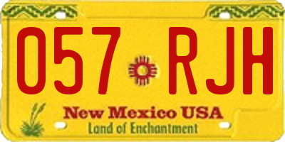NM license plate 057RJH