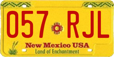 NM license plate 057RJL