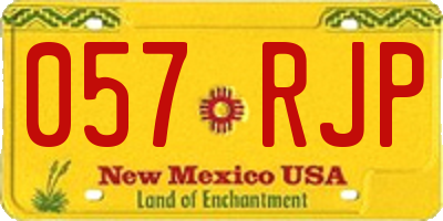 NM license plate 057RJP