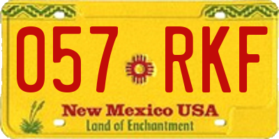 NM license plate 057RKF