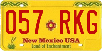 NM license plate 057RKG