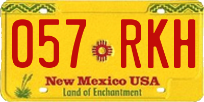 NM license plate 057RKH