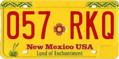 NM license plate 057RKQ