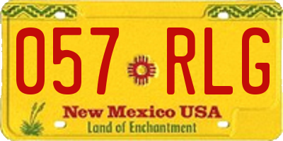 NM license plate 057RLG