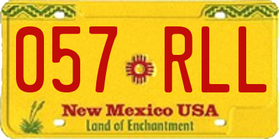 NM license plate 057RLL