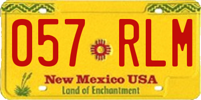 NM license plate 057RLM
