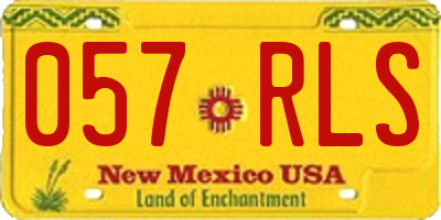 NM license plate 057RLS