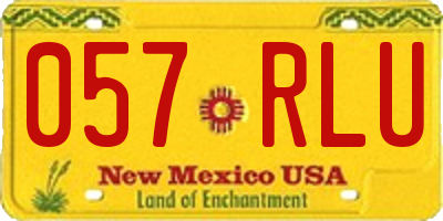 NM license plate 057RLU