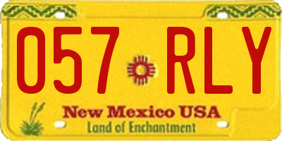 NM license plate 057RLY
