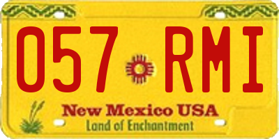 NM license plate 057RMI
