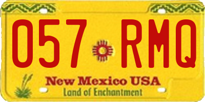 NM license plate 057RMQ