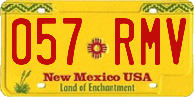 NM license plate 057RMV