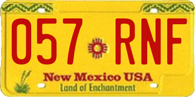 NM license plate 057RNF