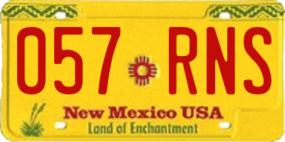 NM license plate 057RNS