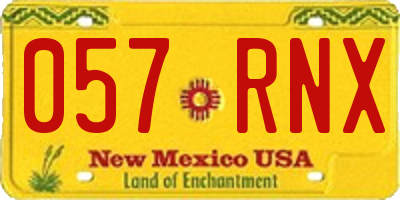 NM license plate 057RNX