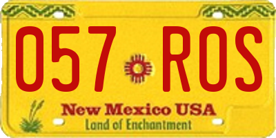 NM license plate 057ROS