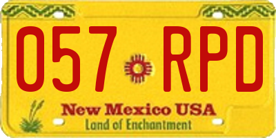 NM license plate 057RPD