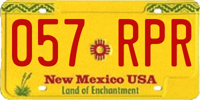 NM license plate 057RPR