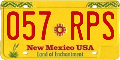 NM license plate 057RPS