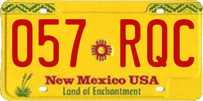 NM license plate 057RQC