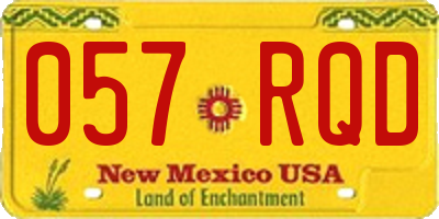 NM license plate 057RQD